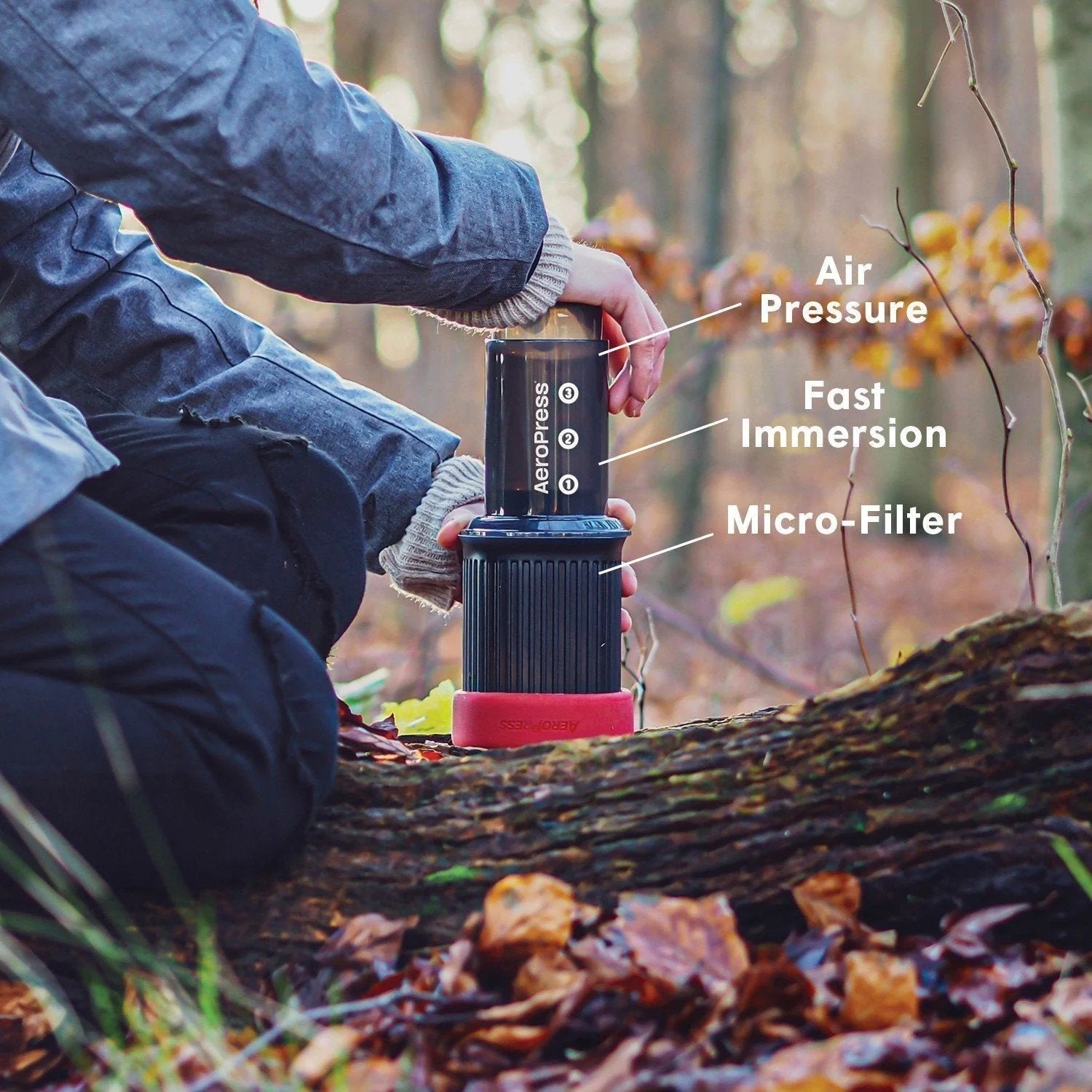 Aeropress Go + Organic Single-Origin Medium Roast Six-Pack - Coffee Gift Set