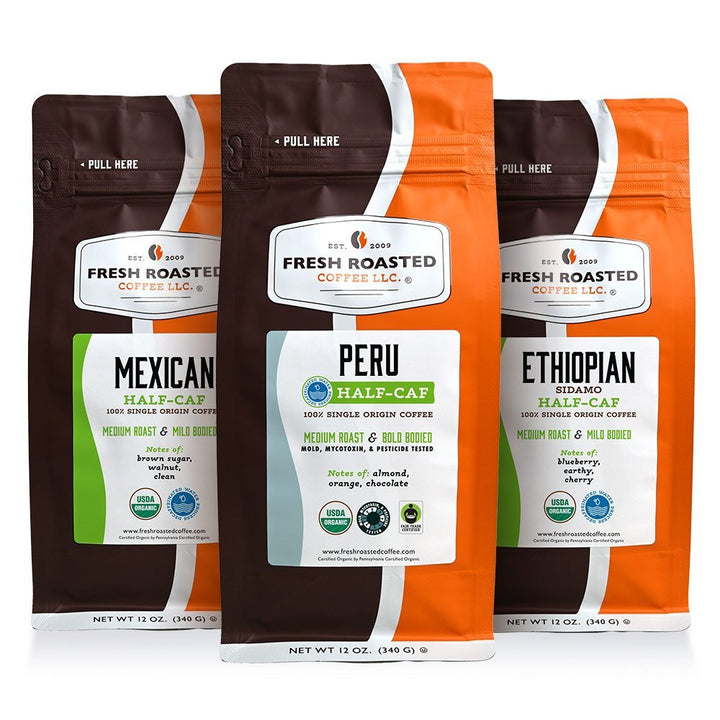 Half Caf, Full Flavor - Organic Roasted Coffee Bundle