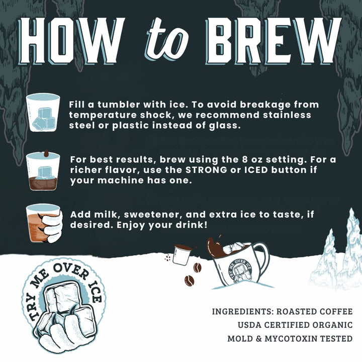 Organic Frostbite Over Ice - Classic Coffee Pods