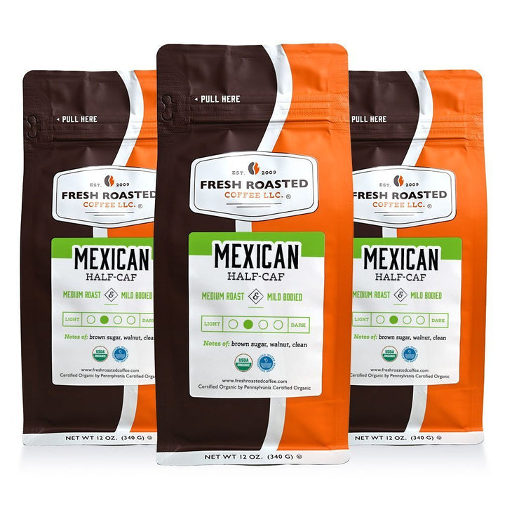 Organic Mexican Swiss Water Half Caf - Roasted Coffee
