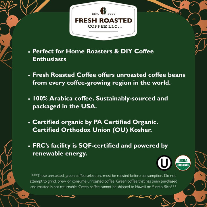 Organic Java Taman Dadar - Unroasted Coffee