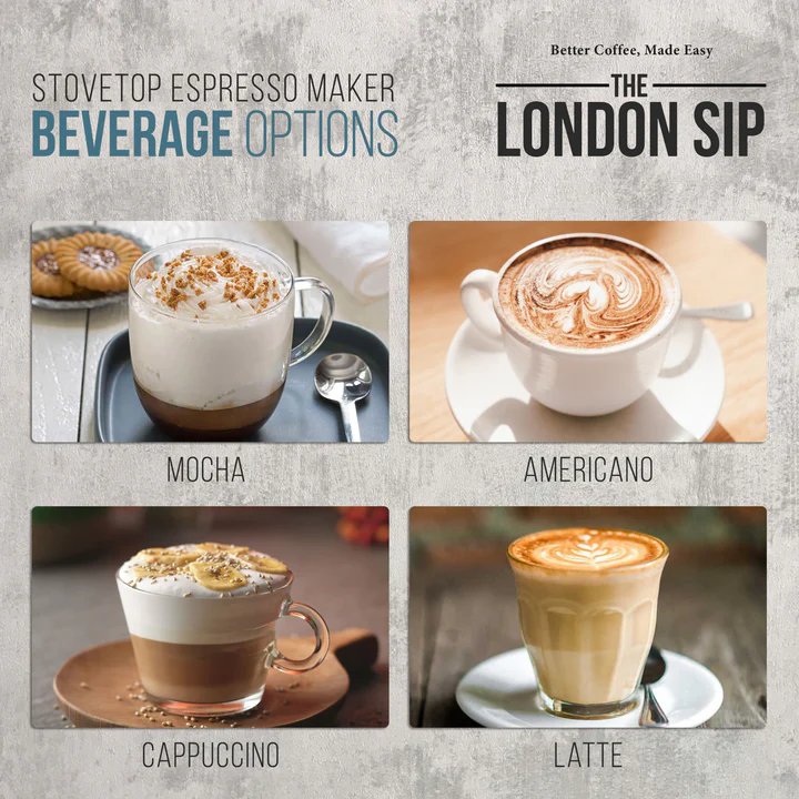London Sip® Stovetop Espresso Maker