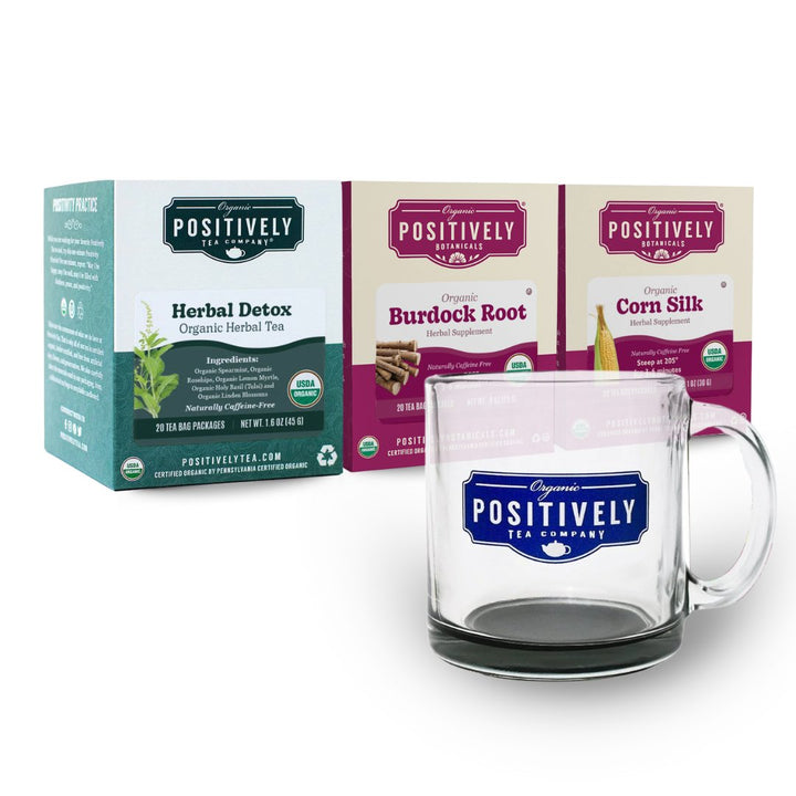 Detox & Cleanse Tea Bag Bundle - Tea, Botanicals and Mug